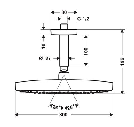 Sen đầu gắn trần Raindance E 300 589.52.613